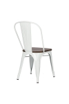 Krzesło Paris Wood białe sosna orzech - D2 DESIGN
