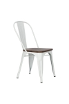 Krzesło Paris Wood białe sosna orzech - D2 DESIGN
