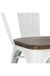 Krzesło Paris Wood białe sosna orzech - D2 DESIGN