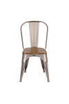 Krzesło Paris Wood metaliczne sosna orzech - D2 DESIGN