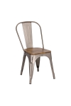 Krzesło Paris Wood metaliczne sosna orzech - D2 DESIGN
