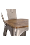 Krzesło Paris Wood metaliczne sosna orzech - D2 DESIGN