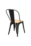 Krzesło Paris Wood czarne sosnanaturalna - D2 DESIGN