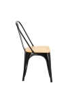Krzesło Paris Wood czarne sosnanaturalna - D2 DESIGN