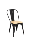 Krzesło Paris Wood czarne sosnanaturalna - D2 DESIGN