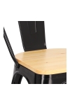 Krzesło Paris Wood czarne sosnanaturalna - D2 DESIGN