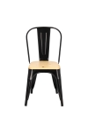Krzesło Paris Wood czarne sosnanaturalna - D2 DESIGN