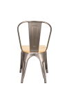 Krzesło Paris Wood metaliczne sosna naturalna - D2 DESIGN