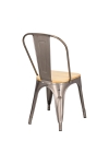 Krzesło Paris Wood metaliczne sosna naturalna - D2 DESIGN