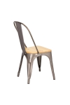 Krzesło Paris Wood metaliczne sosna naturalna - D2 DESIGN