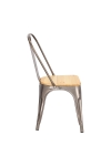 Krzesło Paris Wood metaliczne sosna naturalna - D2 DESIGN