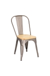Krzesło Paris Wood metaliczne sosna naturalna - D2 DESIGN