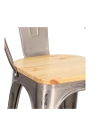 Krzesło Paris Wood metaliczne sosna naturalna - D2 DESIGN