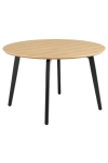 Stół Cadiz okrągły 120cm naturalny/czarny - ACTONA