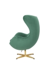 Fotel Jajo Velvet zielone/ złota podstawa - D2 DESIGN