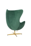 Fotel Jajo Velvet zielone/ złota podstawa - D2 DESIGN