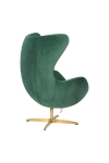 Fotel Jajo Velvet zielone/ złota podstawa - D2 DESIGN
