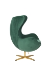 Fotel Jajo Velvet zielone/ złota podstawa - D2 DESIGN