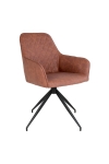 Krzesło Harbo obrotowe brązowe vintage PU/ czarne - House Nordic