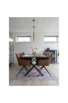 Krzesło Harbo obrotowe brązowe vintage PU/ czarne - House Nordic