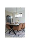 Krzesło Harbo obrotowe brązowe vintage PU/ czarne - House Nordic