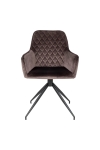 Krzesło Harbo obrotowe brązowe jasne VIC/ czarne - House Nordic
