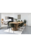 Krzesło Maceda boucle zielone ciemne/ czarne - House Nordic