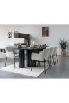 Krzesło Melilla boucle białe/ czarne - House Nordic