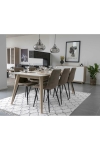 Krzesło Middelfart brązowe jasne/ czarne - House Nordic