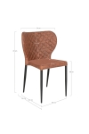 Krzesło Pisa brązowe vintage PU/ czarne - House Nordic