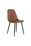 Krzesło Stockholm brązowe vintage PU/ czarne - House Nordic