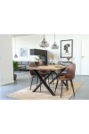 Krzesło Stockholm brązowe vintage PU/ czarne - House Nordic