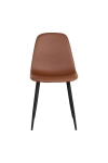 Krzesło Stockholm brązowe vintage PU/ czarne - House Nordic