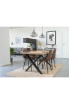 Krzesło Stockholm brązowe vintage PU/ czarne - House Nordic