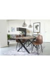 Krzesło Stockholm brązowe vintage PU/ czarne - House Nordic