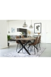 Krzesło Stockholm brązowe vintage PU/ czarne - House Nordic
