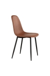 Krzesło Stockholm brązowe vintage PU/ czarne - House Nordic