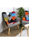 Fotel uszak Helsinki multikolor patchwork - Intesi