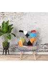 Fotel uszak Helsinki multikolor patchwork - Intesi