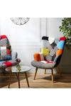 Fotel uszak Helsinki multikolor patchwork - Intesi