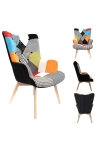 Fotel uszak Helsinki multikolor patchwork - Intesi