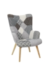 Fotel uszak Helsinki szary patchwork - Intesi