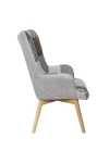 Fotel uszak Helsinki szary patchwork - Intesi