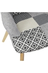 Fotel uszak Helsinki szary patchwork - Intesi
