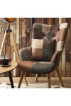Fotel uszak Helsinki brązowy patchwork - Intesi