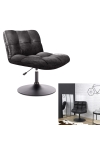 Fotel Anton obrotowy czarny vintage PU - Intesi