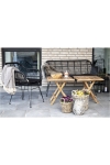 Stolik pomocniczy Bilbao 50x50cm naturalny tekowy - House Nordic