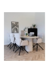 Krzesło Cordoba obrotowe beżowe/ czarne - House Nordic