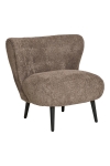 Fotel Covelo boucle brązowy/ czarny - House Nordic