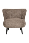 Fotel Covelo boucle brązowy/ czarny - House Nordic